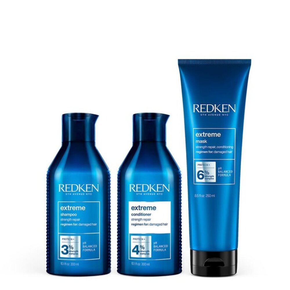 REDKEN EXTREME SHAMPOO, CONDITIONER AND MASK